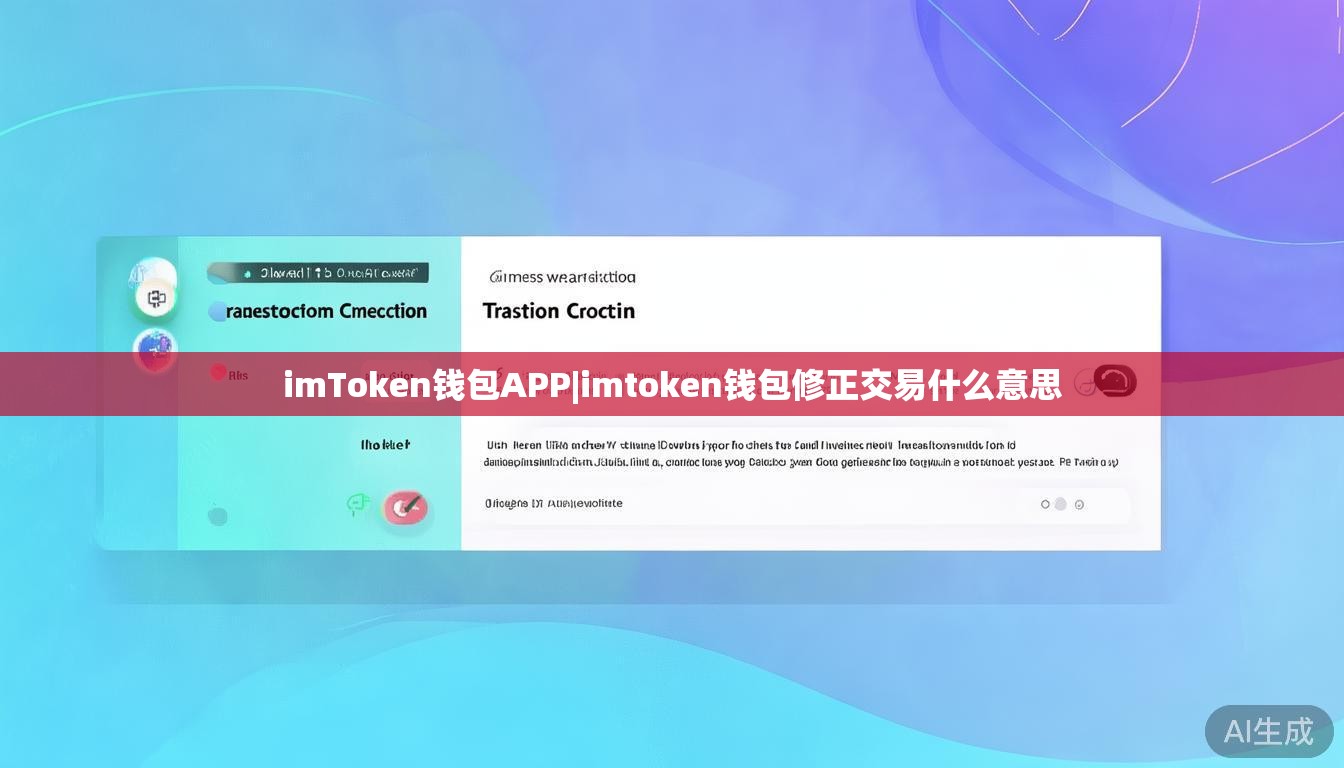 imToken钱包APP|imtoken钱包修正交易什么意思 imToken钱包APP|imtoken钱包修正交易什么意思