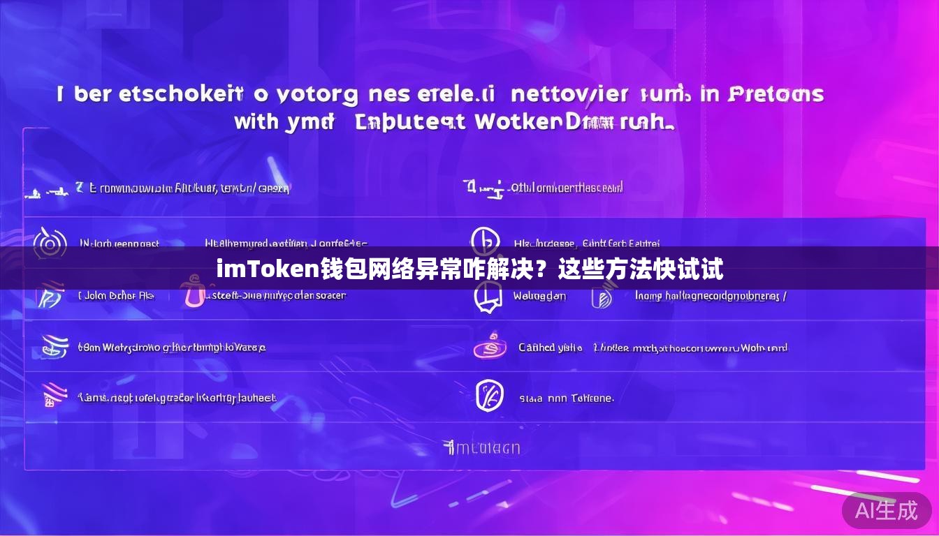 imToken钱包网络异常咋解决？这些方法快试试