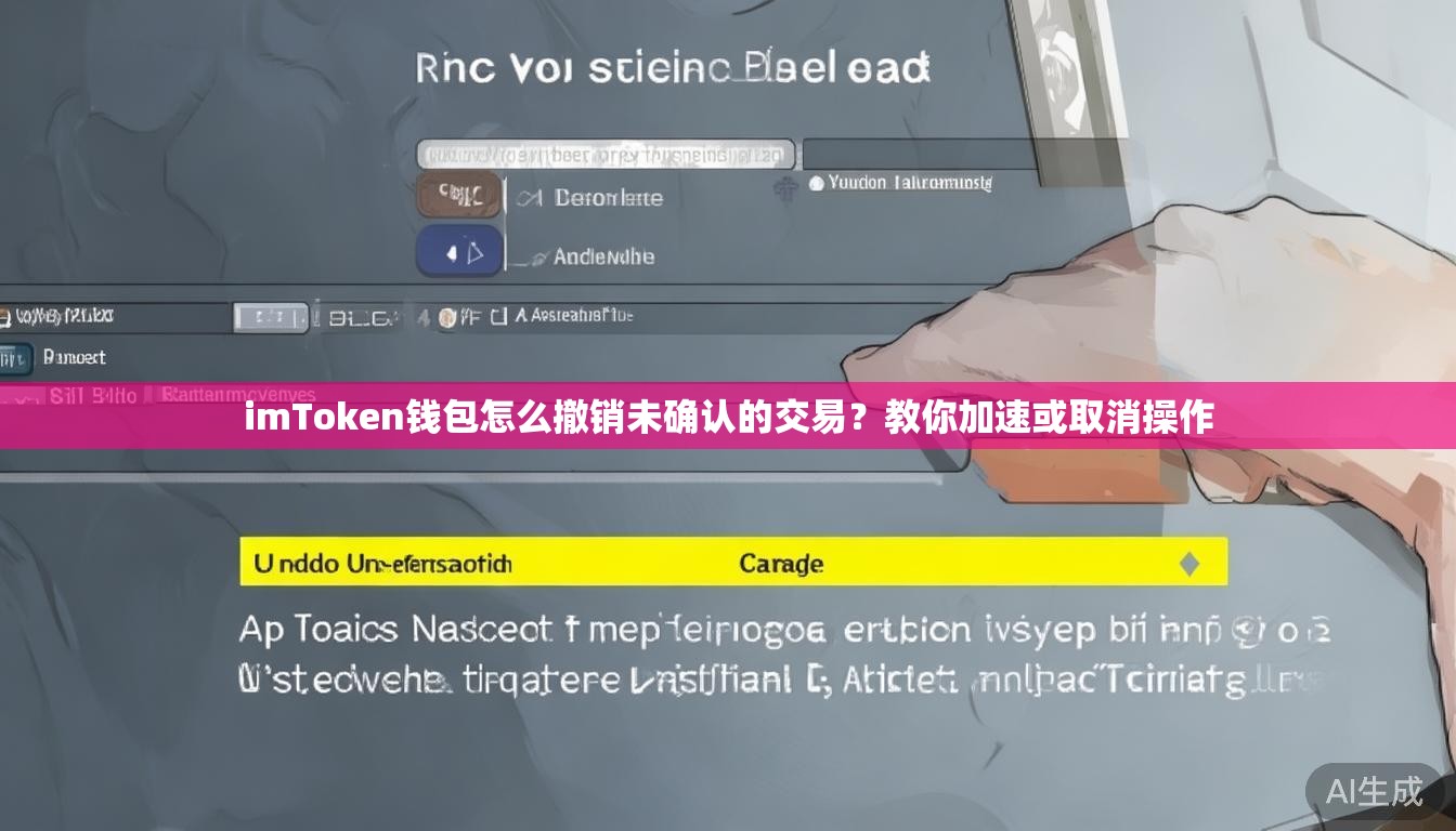 imToken钱包怎么撤销未确认的交易?教你加速或取消操作 imToken钱包怎么撤销未确认的交易?教你加速或取消操作